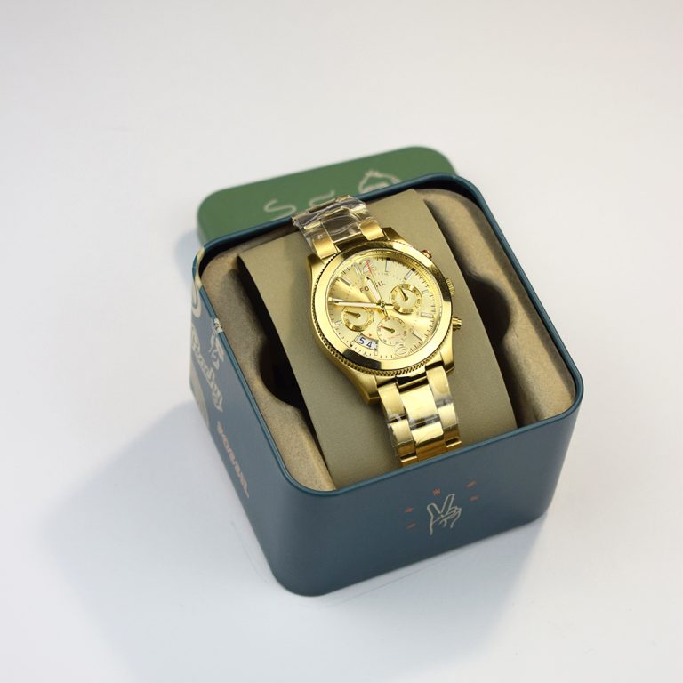Fossil Gold Dial Ladies Multifunction