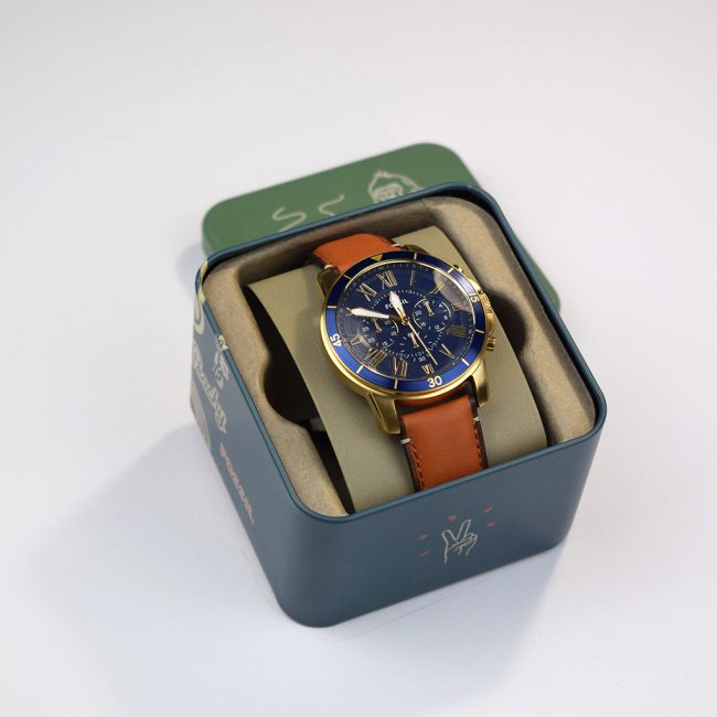 Fossil Grand Sport Chronograph Luggage muški sat sa braon narukvicom