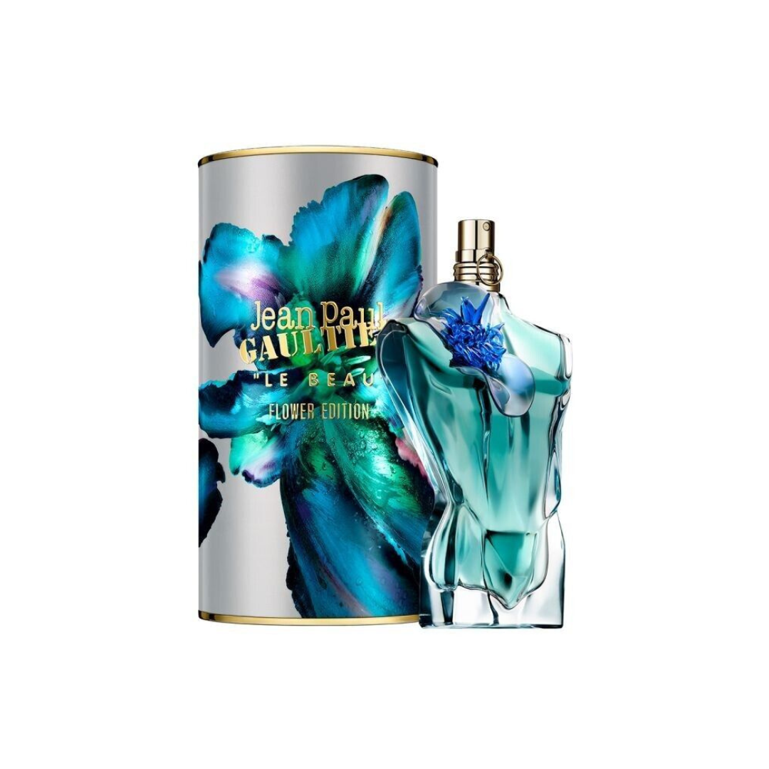 Nenaslovljeni-dizajn-(1) Jean Paul Gaultier Le Beau Flower Edition EDP 125ml muški parfem – bočica u obliku torza, luksuzni miris sa cvetnim i drvenim notama