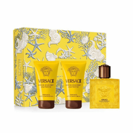 Versace Eros Energy Set sa after shaveom – muški poklon set u luksuznom plavo-zlatnom pakovanju sa mirisom energije i sofistikovanosti